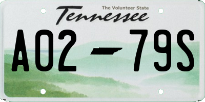 TN license plate A0279S