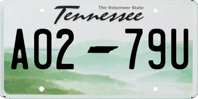 TN license plate A0279U