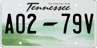 TN license plate A0279V