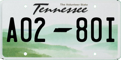 TN license plate A0280I