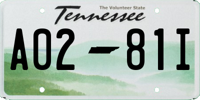 TN license plate A0281I