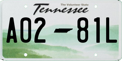 TN license plate A0281L