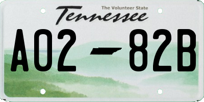 TN license plate A0282B