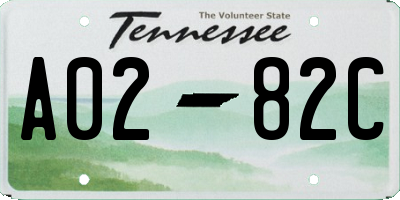 TN license plate A0282C