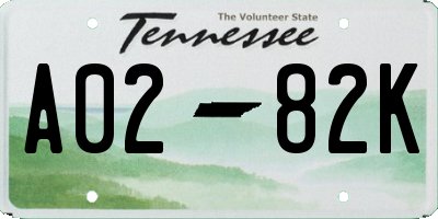 TN license plate A0282K