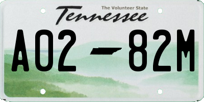 TN license plate A0282M