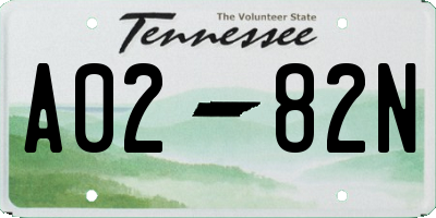 TN license plate A0282N