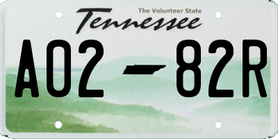 TN license plate A0282R