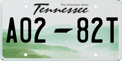 TN license plate A0282T