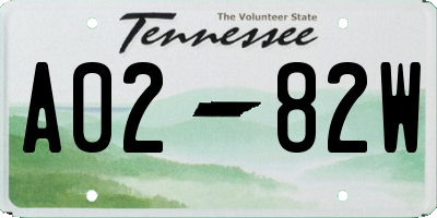 TN license plate A0282W