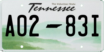 TN license plate A0283I