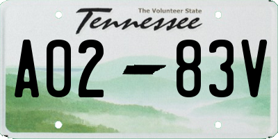 TN license plate A0283V