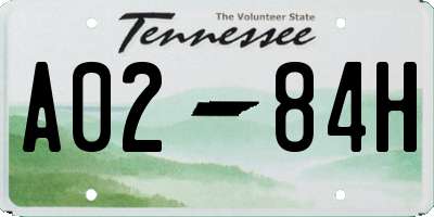 TN license plate A0284H