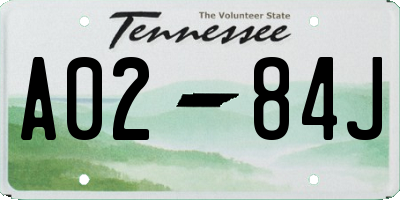 TN license plate A0284J