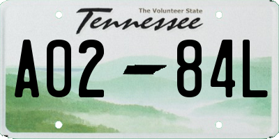 TN license plate A0284L