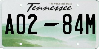 TN license plate A0284M