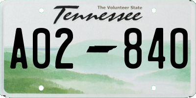 TN license plate A0284O