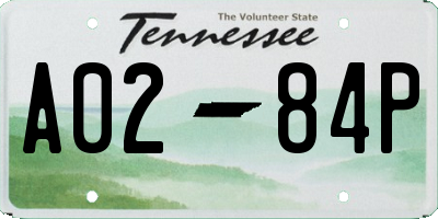 TN license plate A0284P