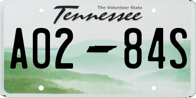 TN license plate A0284S