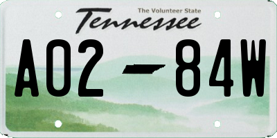 TN license plate A0284W