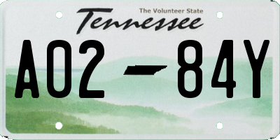 TN license plate A0284Y