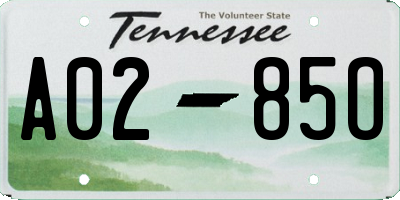 TN license plate A0285O