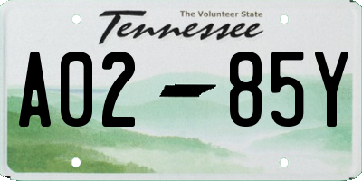 TN license plate A0285Y