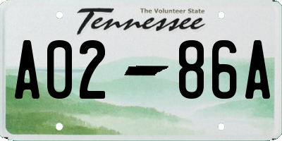 TN license plate A0286A