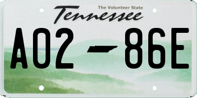 TN license plate A0286E