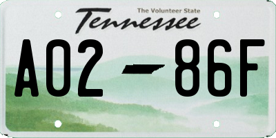 TN license plate A0286F