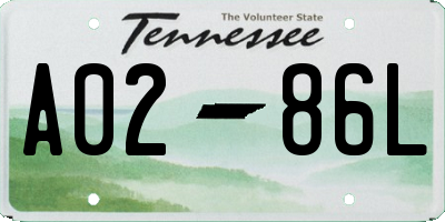 TN license plate A0286L