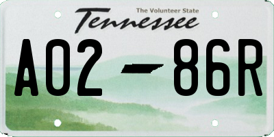 TN license plate A0286R