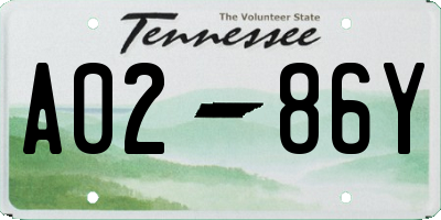 TN license plate A0286Y