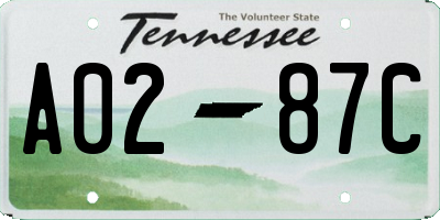 TN license plate A0287C