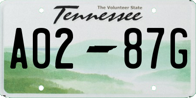 TN license plate A0287G