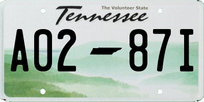 TN license plate A0287I