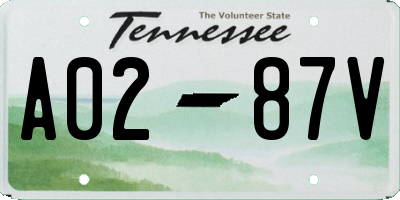 TN license plate A0287V