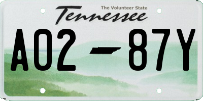 TN license plate A0287Y