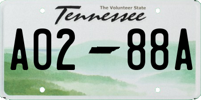 TN license plate A0288A