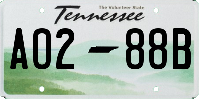 TN license plate A0288B