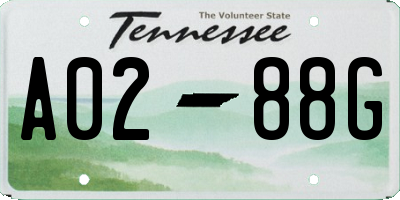 TN license plate A0288G