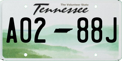 TN license plate A0288J