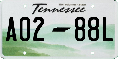 TN license plate A0288L