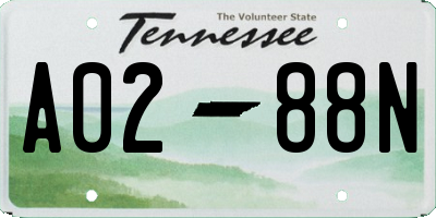 TN license plate A0288N