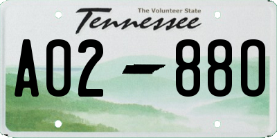 TN license plate A0288O