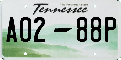 TN license plate A0288P