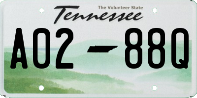 TN license plate A0288Q