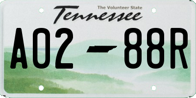 TN license plate A0288R