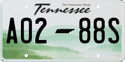 TN license plate A0288S