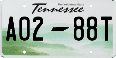 TN license plate A0288T